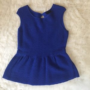 Women’s peplum blue top size Large